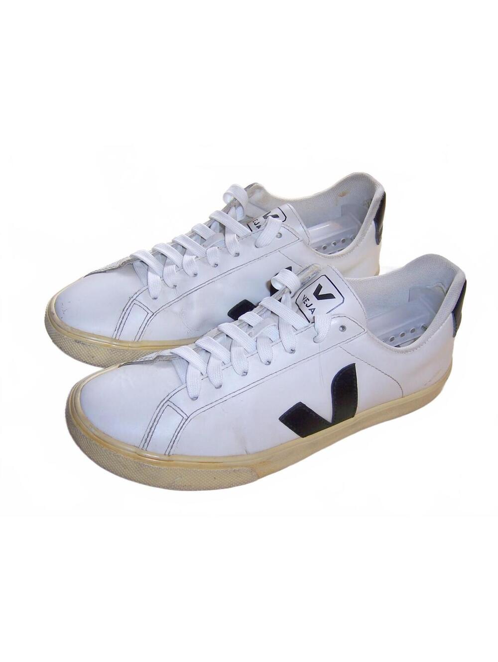 VEJA Esplar Leather White Black Sneakers 38/US Women's 7